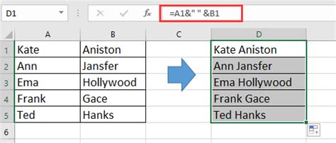 Cómo unir datos de dos celdas columnas en una celda en Excel