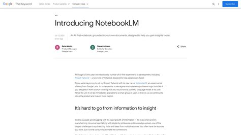 Google Notebook | Summarize, Brainstorm, and Connect with NotebookLM ...