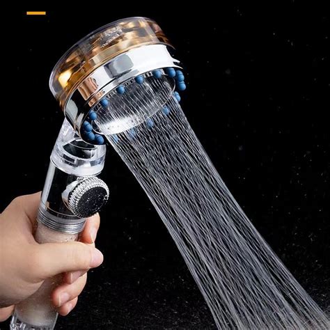 Hydro Jet Shower Head with Filter Turbo Fan Handheld Shower