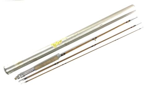 Lot Split Bamboo Fly Fishing Rod With Carrier