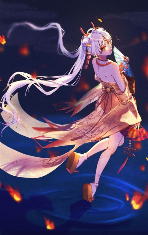 Onmyouji Shiranui ダークファンタジーアート 陰陽師 イラスト 芸術的アニメ少女