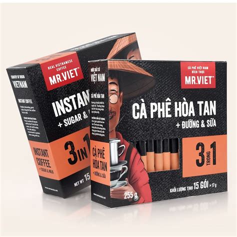 Cà phê Hòa Tan 3 trong 1 MR Viet 255g Cafe Mr Viet 3 in 1 Instant