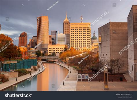 Indianapolis Indiana Usa Downtown Skyline Over Stock Photo 2231125721