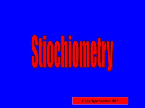 Stoichiometry cheat sheet