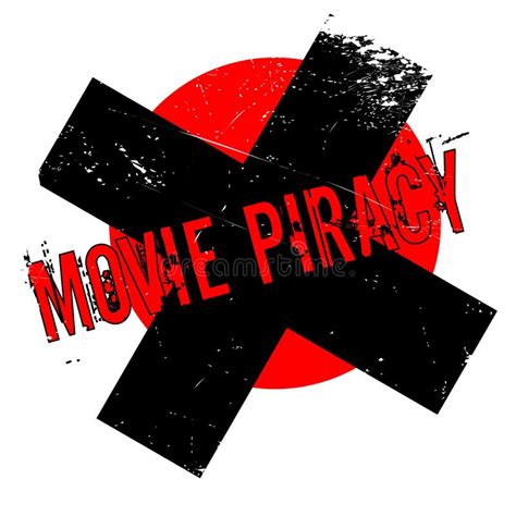 Movie Piracy Rubber Stamp Stock Vector Illustration Of Rubber