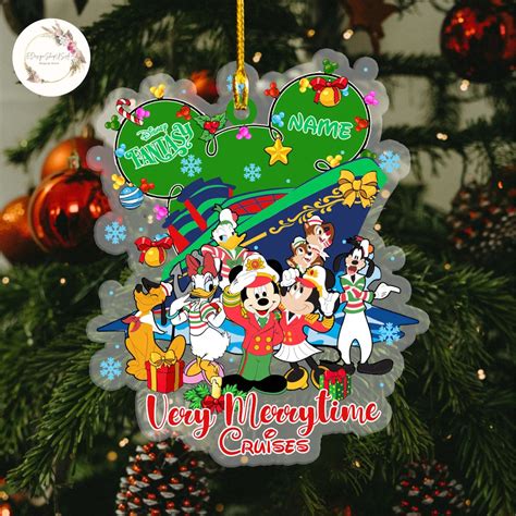 Personalized Mickey And Friends Very Merrytime Cruise Ornament Disney