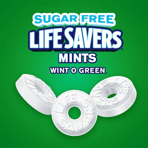 Life Savers Wint O Green Sugar Free Breath Mints Hard Candy