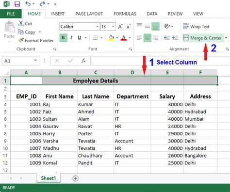 How To Merge Cell In Excel Combined Columns In Excel