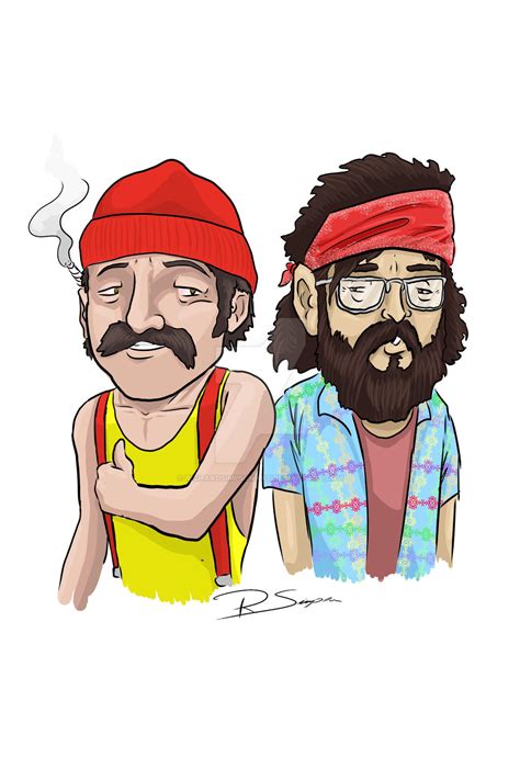 Cheech And Chong Toon By Richardsimpsonart On Deviantart