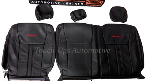 Katzkin 19 20 Ford F 150 Xlt Supercrew Crew Leather Seat Covers Black Sport Red Ebay