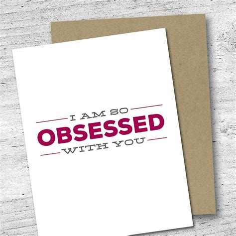 I Am So Obsessed With You Card Encouragement Card Love Etsy Ireland