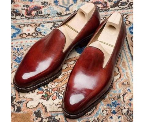 Mens Burgundy Leather Loafers Men Sliponsmens Loafers Shoes Men Style Shoes Etsy