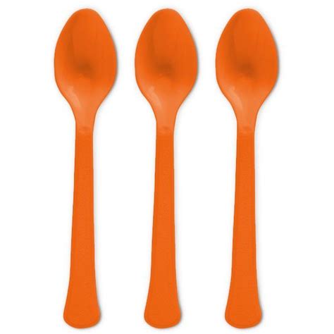 Orange Peel Heavy Weight Spoons 20ct Orange Peel Orange Orange Party