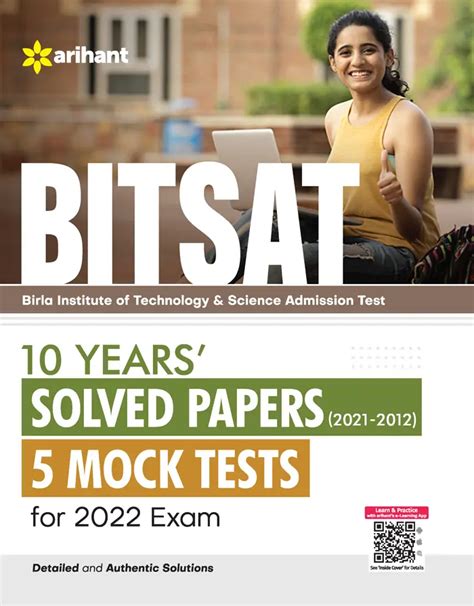 Bitsat 10 Years Solved Papers 2021 2012 5 Mock Tests For 2022 Exam