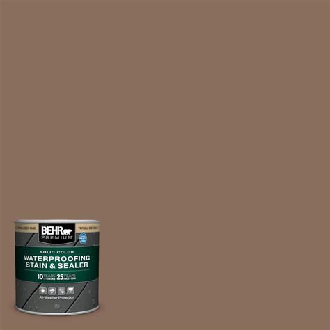 BEHR PREMIUM 8 Oz N190 6 Nut Brown Solid Color Waterproofing Exterior