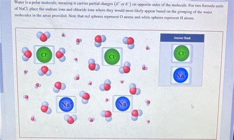 Solved Water Is A Polar Molecule Meaning It Carries Partial