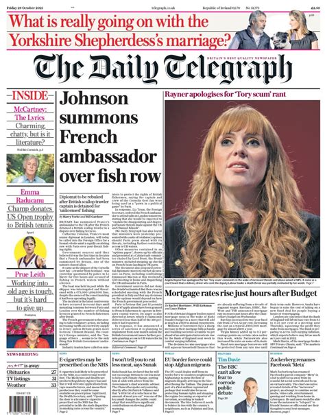 The Telegraph On Twitter The Front Page Of Tomorrow S Daily