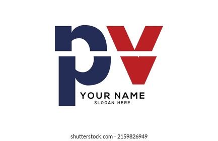 Pv Logo Design Template Vector Graphic Stock Vector (Royalty Free ...