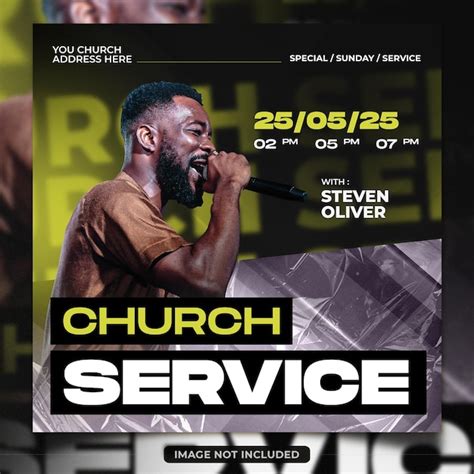 Premium Psd Praise And Worship Church Revival Event Poster