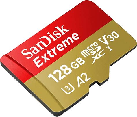 MEMORIA MICROSD SANDISK EXTREME 128GB SDXC A2 C10 U3 V30 190MB S 4K