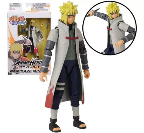 Boneco Minato Namikaze Naruto Action Anime Heroes Bandai