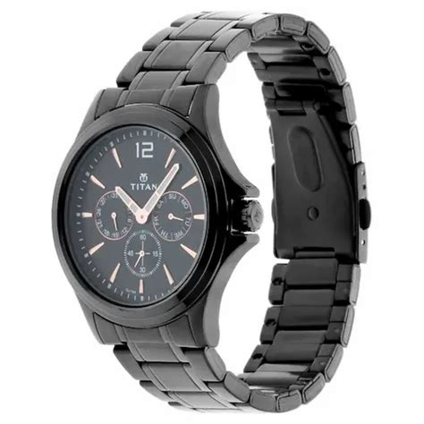 Titan Black Dial Stainless Steel Strap Mens Wrist Watch At Rs 5295