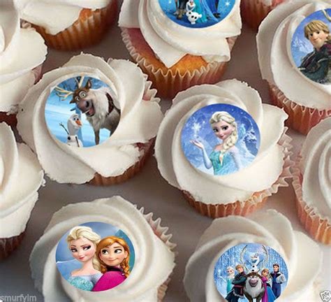 Muffin Deko Elsa Anna Frozen 30 Stk Esspapier Geburtstagskuchen