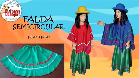 DIY Como Hacer FALDA Semicircular Pollera Coya Para Bailar