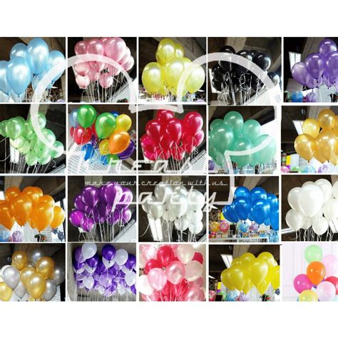 Jual Balon Latex Metalik 1 Pack Isi 100 Pcs Balon Karet Balon