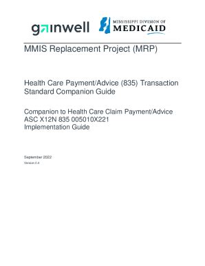 Fillable Online Medicaid Ms Health Care Payment Advice