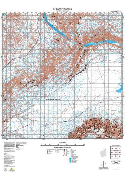 Buy 2254 1 Gregory Gorge Topographic Map By Landgate 2015 The Chart And Map Shop