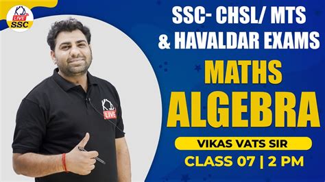 Algebra Complete Concept Questions By Vikas Vats Sir For Ssc Chsl