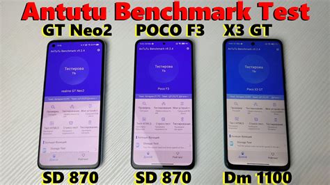 REALME GT NEO 2 Vs POCO F3 Vs POCO X3 GT Antutu Benchmark Score Test