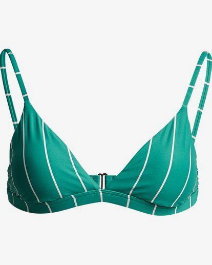 Emerald Bay Fix Tri Striped Triangle Bikini Top For Women Billabong