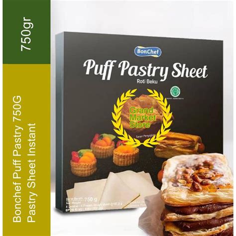 Jual Bonchef Puff Pastry 750G 4 Lembar Pastry Sheet Instant Bon Chef