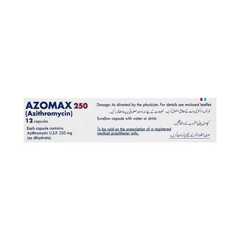 Agp Pharma Azomax Capsule 250mg 6 Pack Rangepk