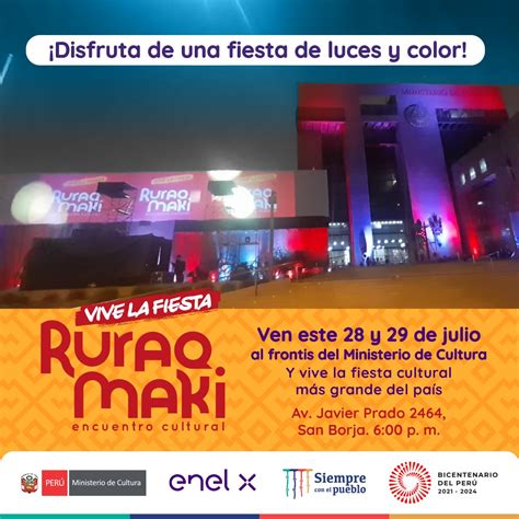 Ministerio Cultura On Twitter Este 28 Y 29 De Julio Ven Al