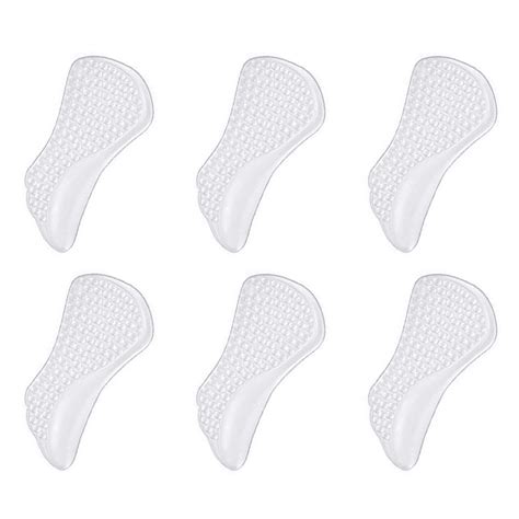 3 Pairs De Gel Transparente Orthotic Insoles Forefoot Pad High Heel