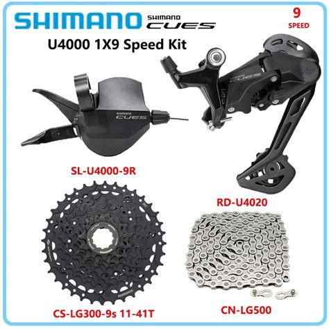 SHIMANO CUES U4000 1X9 Speed Groupset U4020 Rear Derailleurs Kit MTB