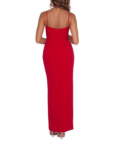 Xscape Petite Ruffled Ruched V Neck Gown Macys