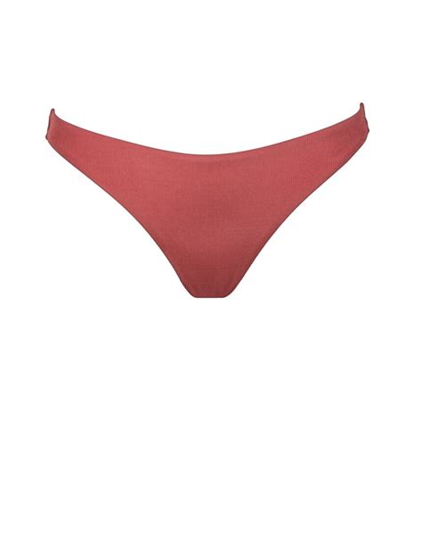 Watercult SUMMER SOLIDS HIGH LOW BIKINI PANTS 103 Rebel Rose