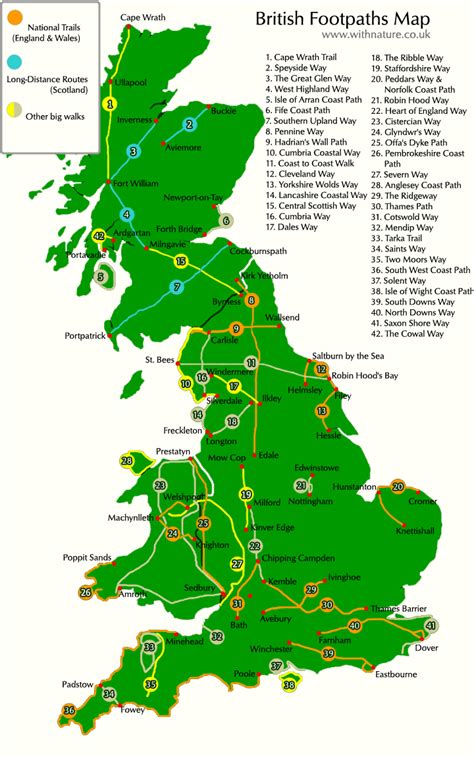 interactive map  british footpaths uk    walk