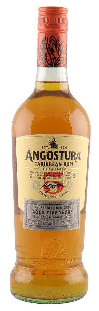 Angostura Aged Five Years Caribbean Rum 70cl Dewit Wines