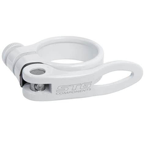 Хомут подседельный STG, KC-88 34,9 мм с логотипом STG, белый STG Х74039 ...