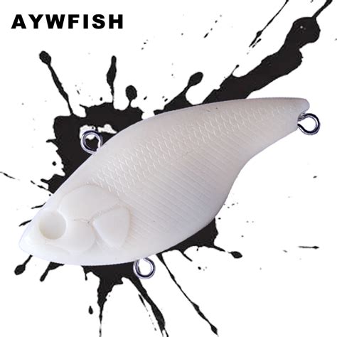 AYWFISH 5 PCS Lot 7CM 16 2G Non Peint Vib Leurres De Pêche Blancs