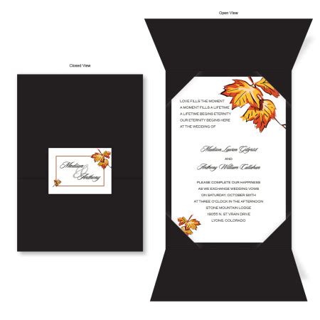 Fall Wedding Invitations | Falling Leaves Invites