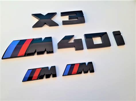 Bmw X M I Black Emblem Set Black Bmw X M I Trunk Badge Etsy