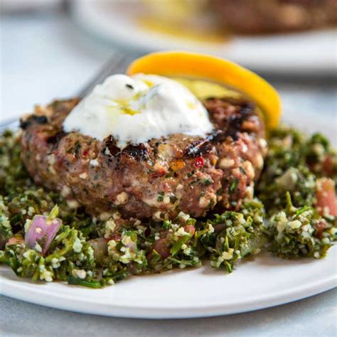 Grilled Lamb Burgers With Feta Relish