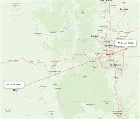 All Flight Routes From Aspen To Denver Ase To Den Flight Routes