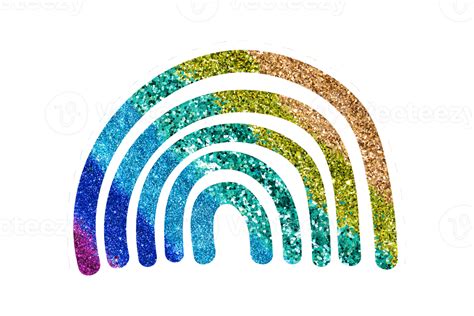 Rainbow Glitter Swirl Png